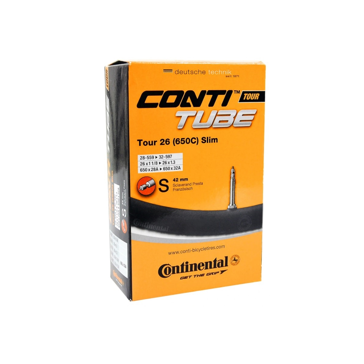 Dętka CONTINENTAL TOUR 26 SLIM 42mm Dętka CONTINENTAL TOUR 26 SLIM 42mm