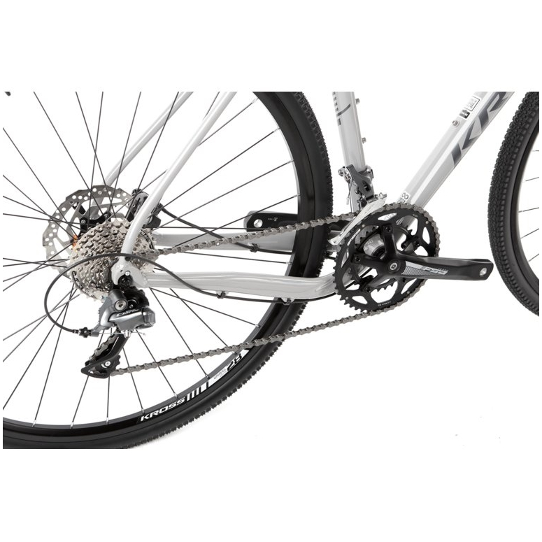 Rower Gravelowy Kross Esker 1.0 - szary/biały-2021 Rower Gravelowy Kross Esker 1.0 - szary/biały-2021