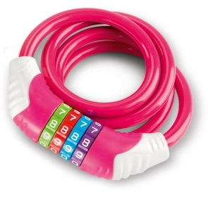 Zapięcie rowerowe PUKY na szyfr - różowy