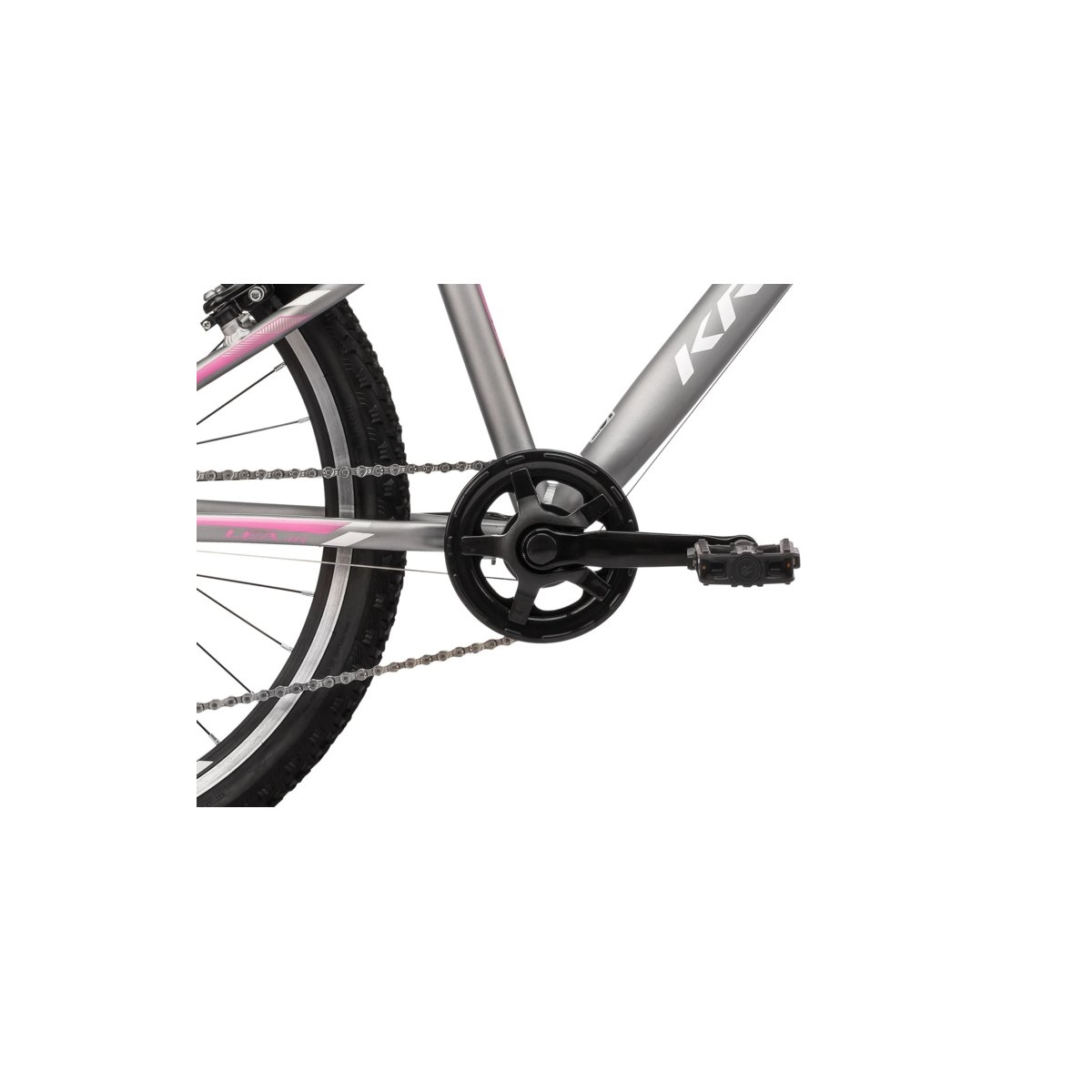 Rower dziecięcy KROSS LEA JR 2.0D-srebrny/róż 2021 Rower dziecięcy KROSS LEA JR 2.0D-srebrny/róż 2021