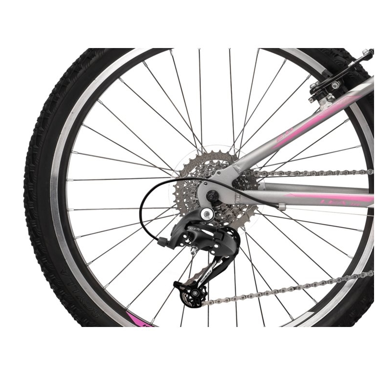 Rower dziecięcy KROSS LEA JR 2.0D-srebrny/róż 2021 Rower dziecięcy KROSS LEA JR 2.0D-srebrny/róż 2021