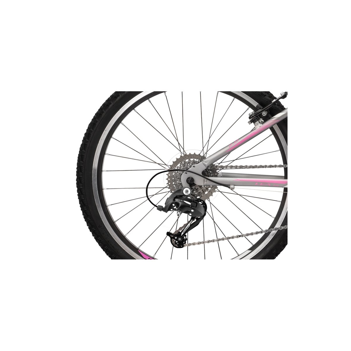 Rower dziecięcy KROSS LEA JR 2.0D-srebrny/róż 2021 Rower dziecięcy KROSS LEA JR 2.0D-srebrny/róż 2021