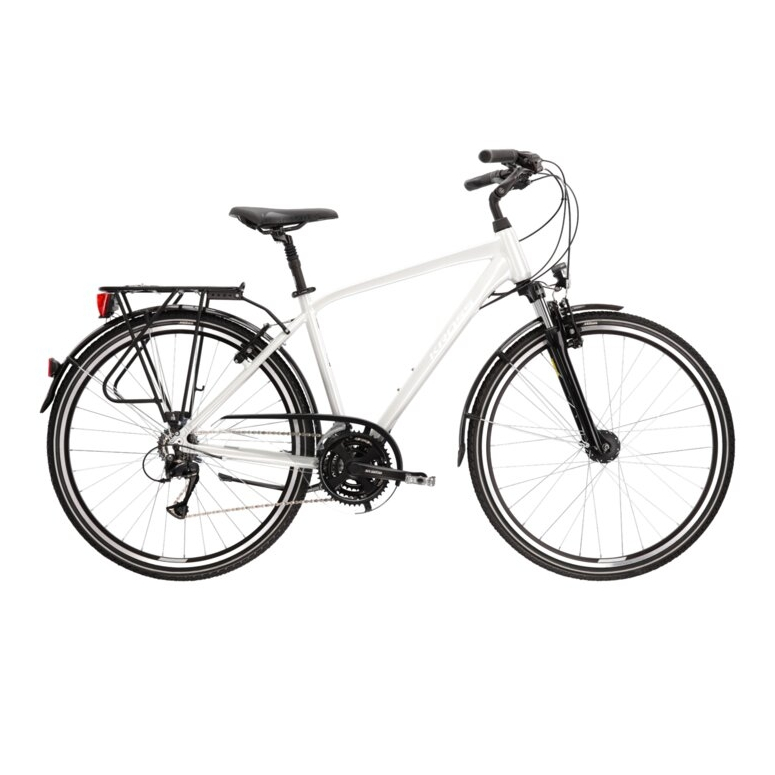 Rower Trekkingowy męski Kross Trans 4.0 - perłowy / biały połysk - 2021