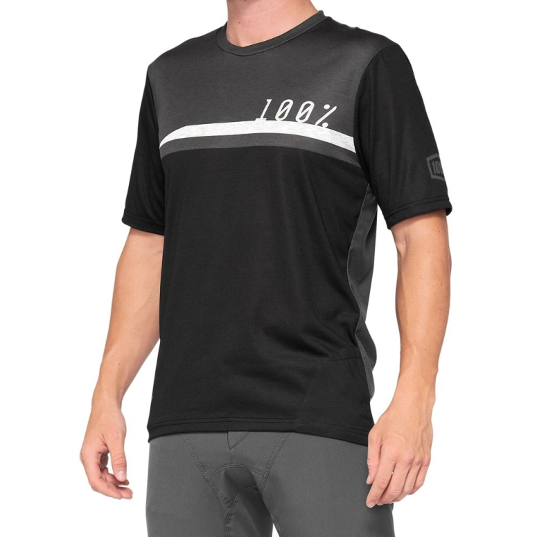 Koszulka 100% AIRMATIC Jersey krótki rękaw blac ch