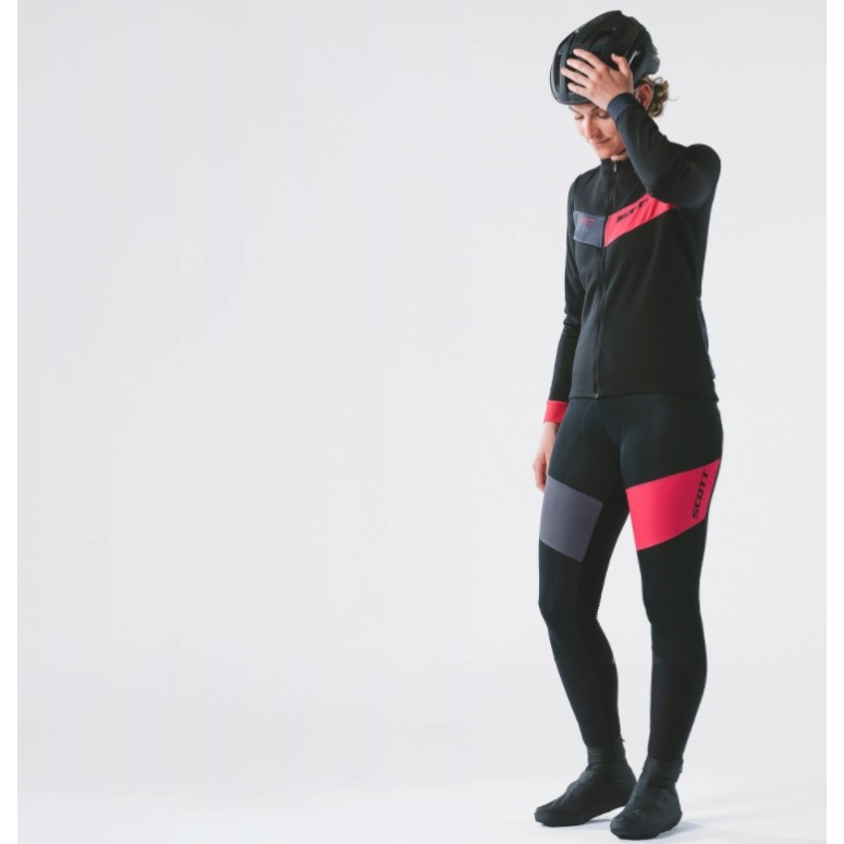 Koszulka damska SCOTT RC WARM L/SL-black/pink-2022 Koszulka damska SCOTT RC WARM L/SL-black/pink-2022