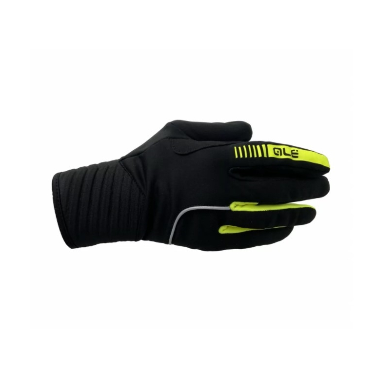 Rękawiczki ALE Cycling Wind Protection-blk/yel2022