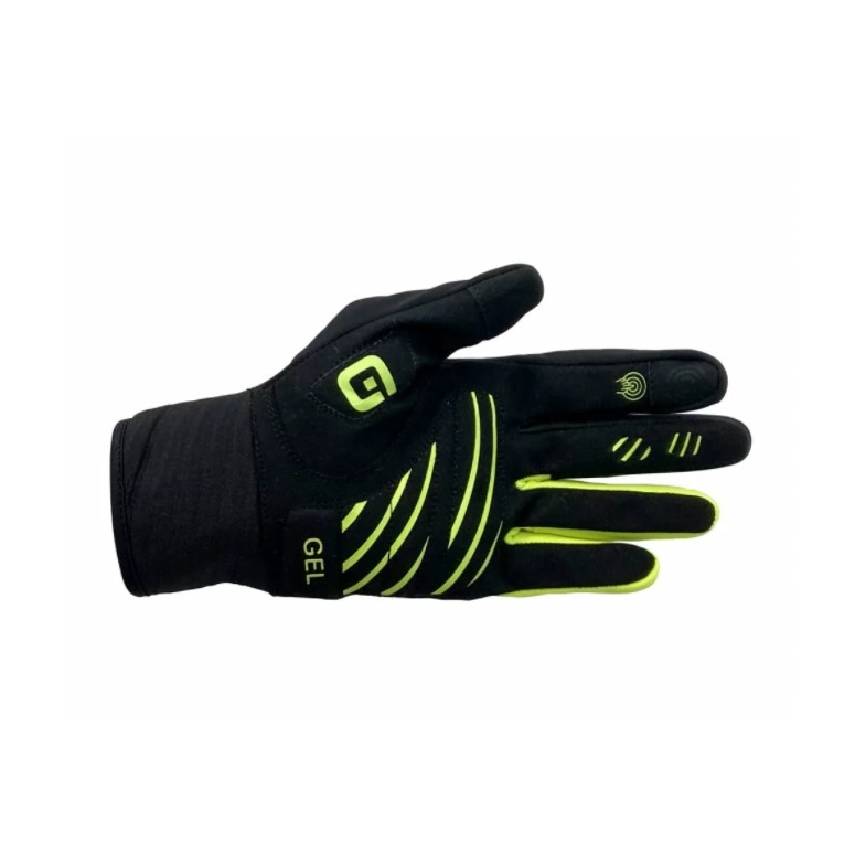 Rękawiczki ALE Cycling Wind Protection-blk/yel2022