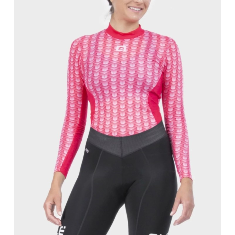 Koszulka termoaktywna damska Alé Cubes-pink-2022 Koszulka termoaktywna damska Alé Cubes-pink-2022