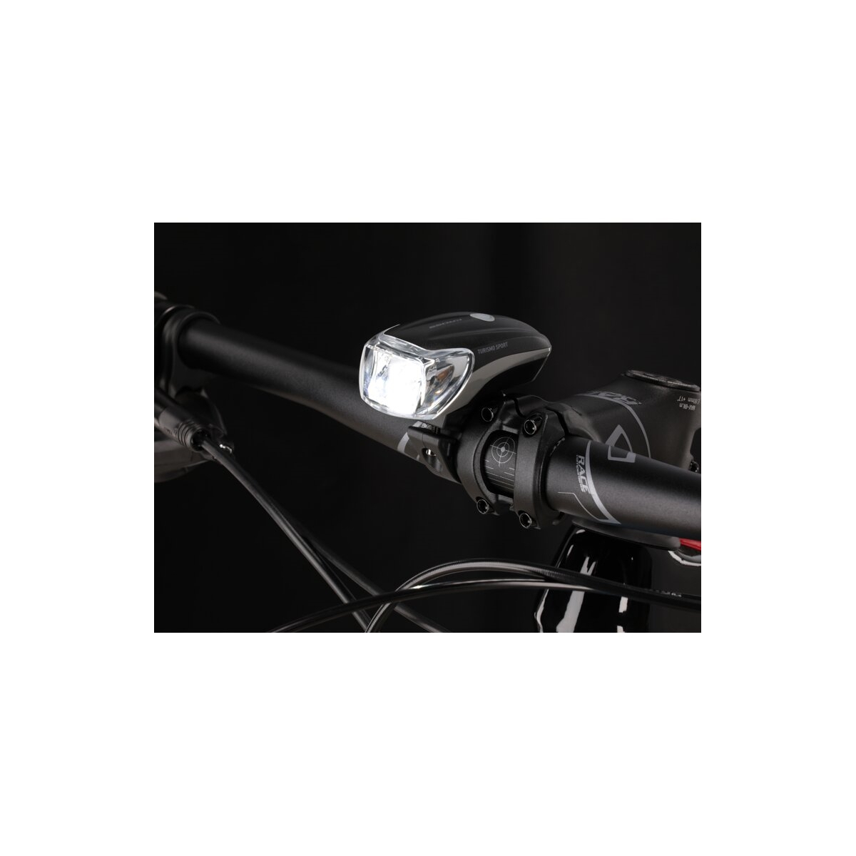 Lampka przednia KROSS Turismo Sport - black Lampka przednia KROSS Turismo Sport - black