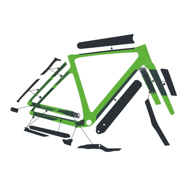 Ochrona ramy SYNCROS  KIT ADDICT GRAVEL - gloss