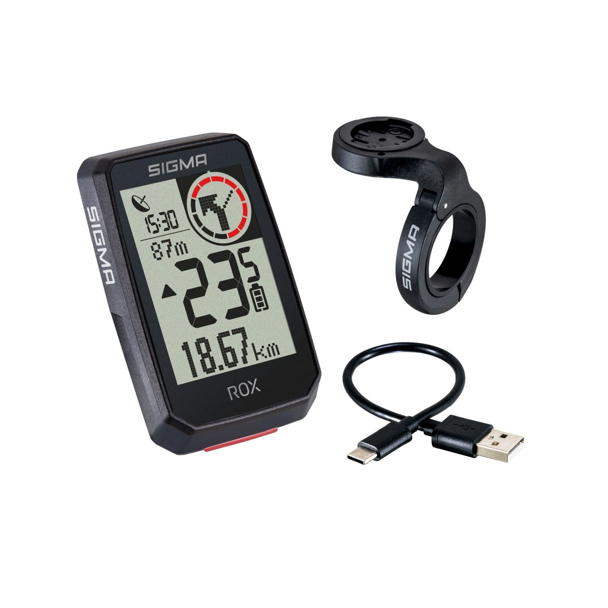 Licznik rowerowy SIGMA Rox 2.0 black top mount set Licznik rowerowy SIGMA Rox 2.0 black top mount set