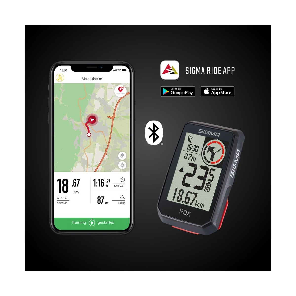 Licznik rowerowy SIGMA Rox 2.0 black top mount set Licznik rowerowy SIGMA Rox 2.0 black top mount set