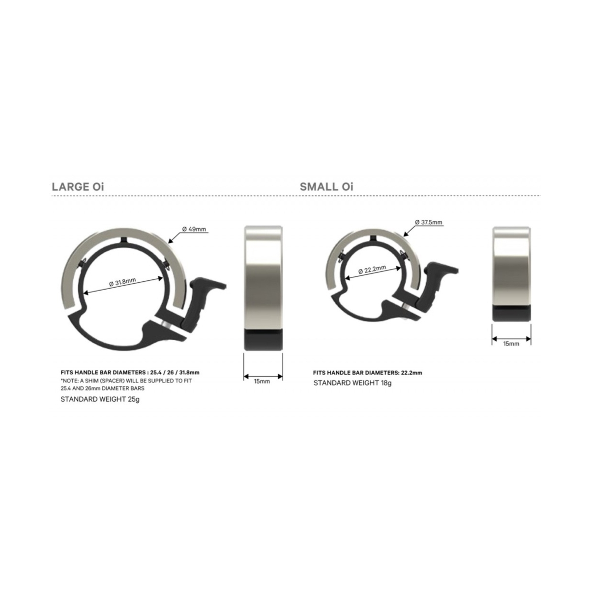 Dzwonek rowerowy KNOG Oi duży