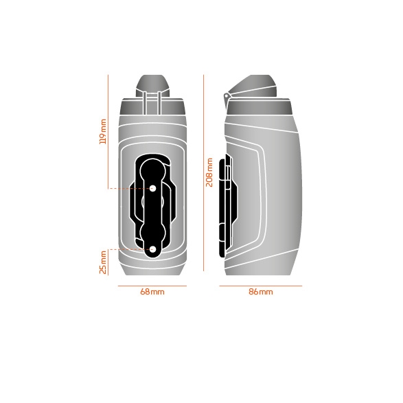 Bidon FIDLOCK Twist 590 + baza Bike - czarny Bidon FIDLOCK Twist 590 + baza Bike - czarny