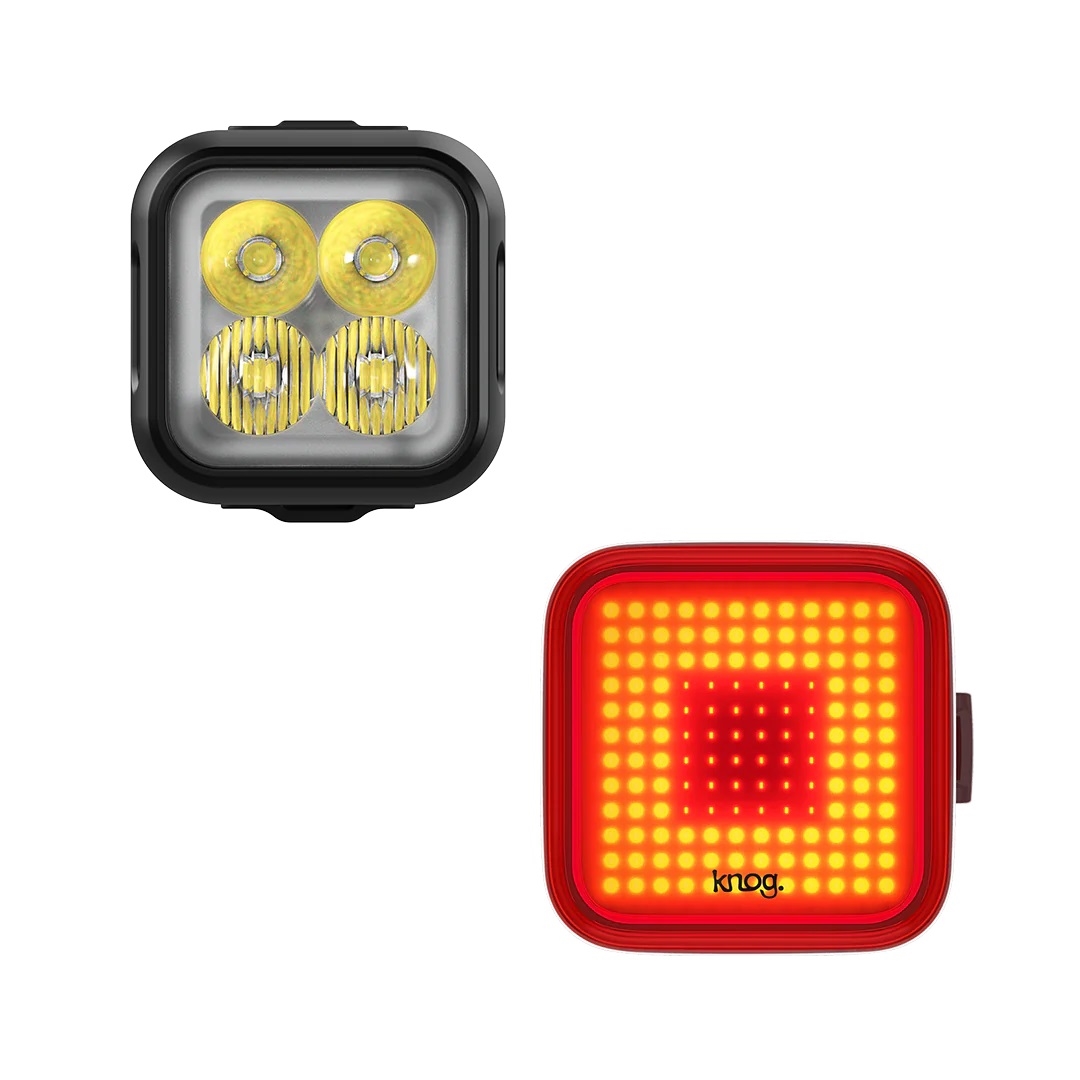 Oświetlenie rowerowe zestaw KNOG Blinder 900+Squar