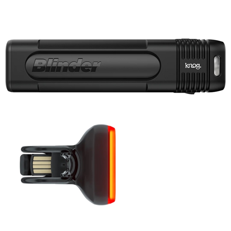 Oświetlenie rowerowe zestaw KNOG Blinder 900+Squar