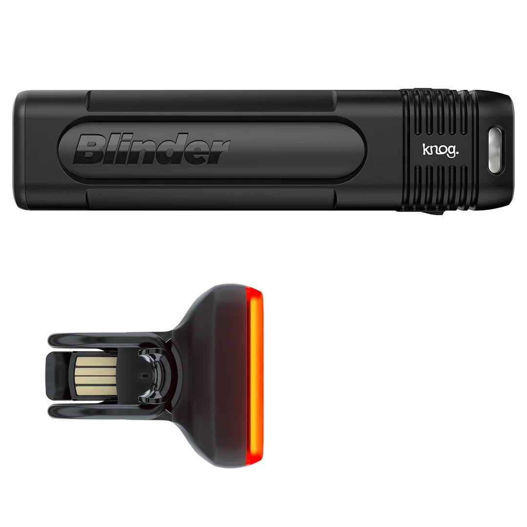 Oświetlenie rowerowe zestaw KNOG Blinder 900+Squar