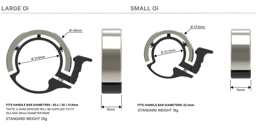 Dzwonek rowerowy KNOG Oi mały Dzwonek rowerowy KNOG Oi mały