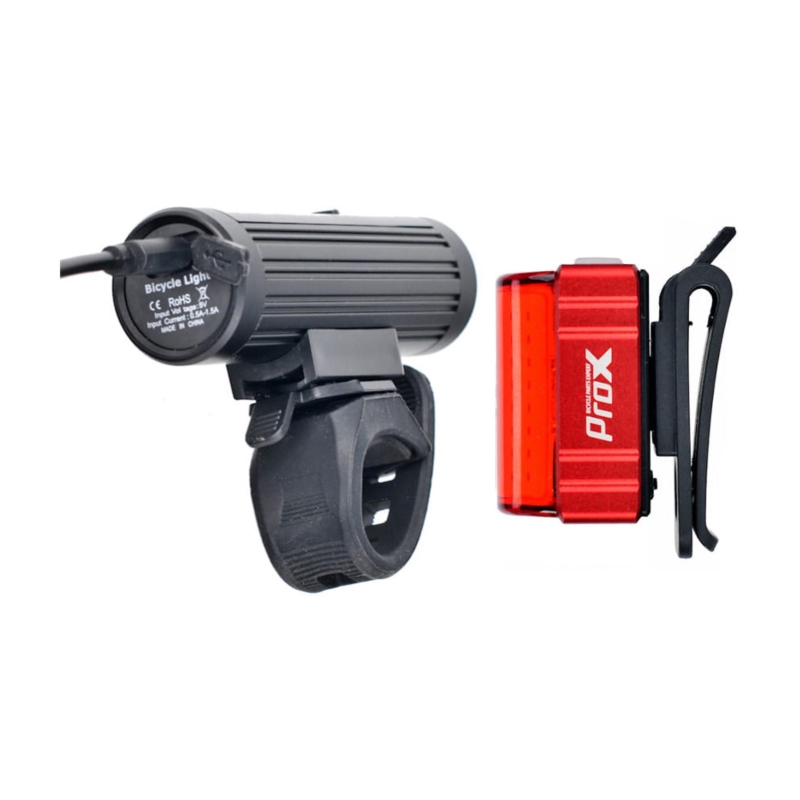 Oświetlenie rowerowe zestaw PROX Hamal+ZetaS600/80