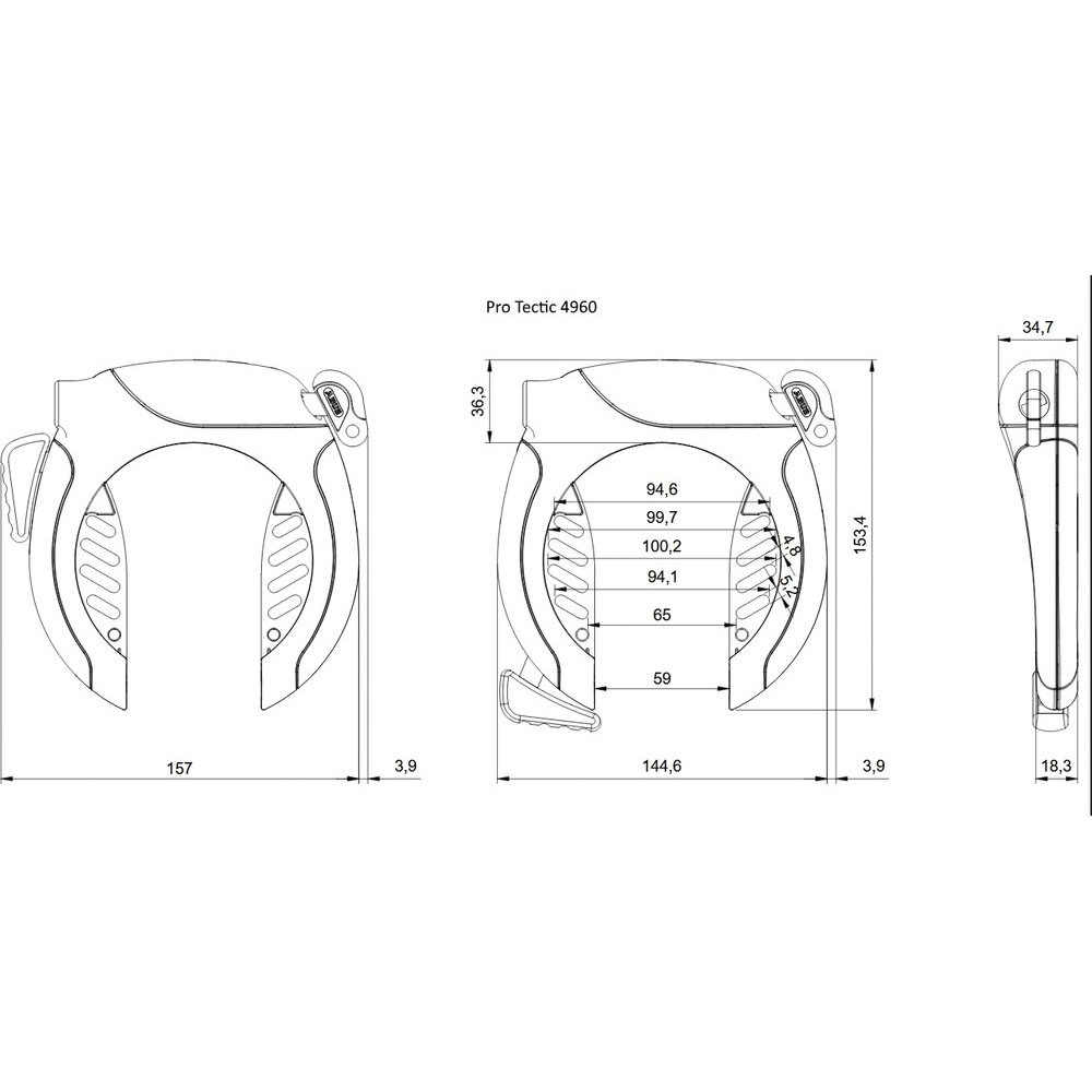 Zapięcie rowerowe ABUS Pro Tectic 4960 LH NKR Zapięcie rowerowe ABUS Pro Tectic 4960 LH NKR
