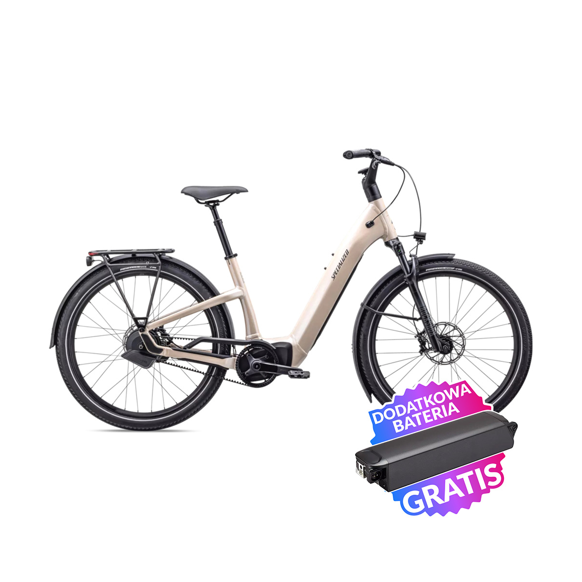 Rower elektryczny miejski SPECIALIZED Turbo Como 5.0 IGH + dodatkowa bateria gratis