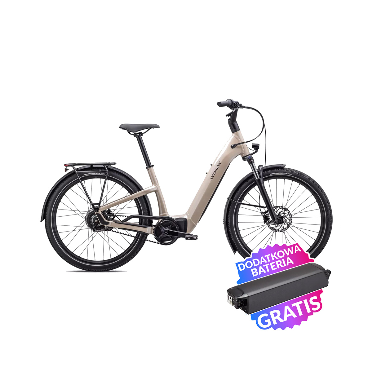 Rower elektryczny miejski SPECIALIZED Turbo Como 3.0 IGH + dodatkowa bateria gratis