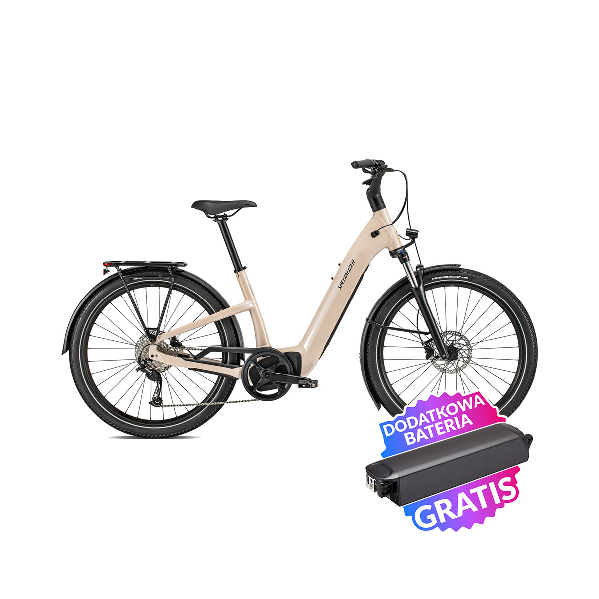 Rower elektryczny miejski SPECIALIZED Turbo Como 3.0 + dodatkowa bateria gratis