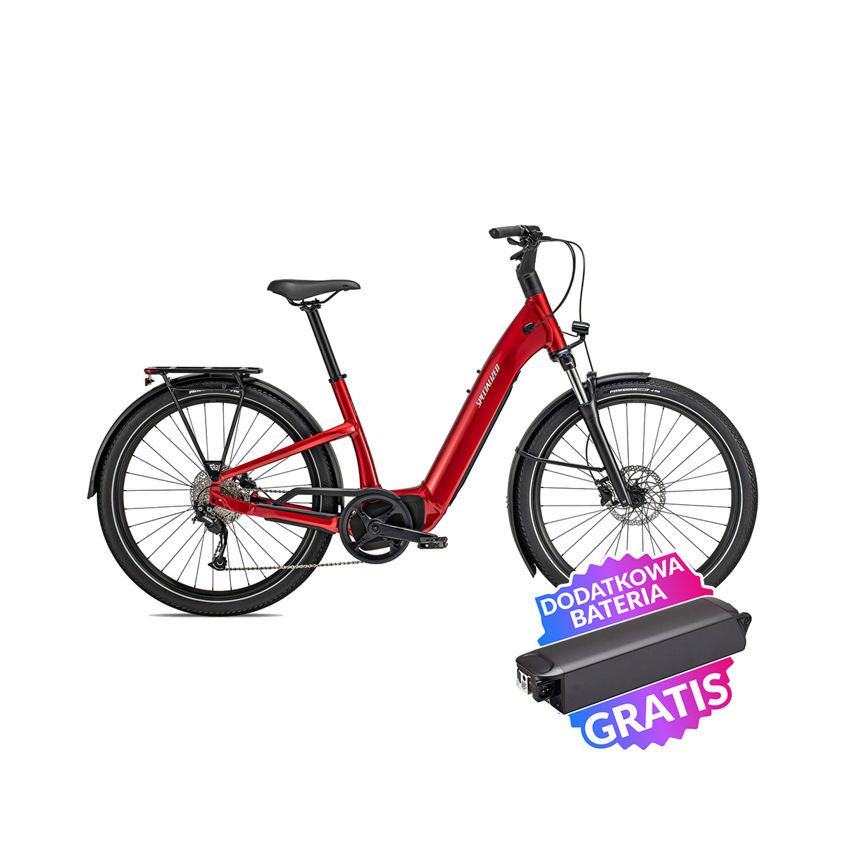 Rower elektryczny miejski SPECIALIZED Turbo Como 3.0 + dodatkowa bateria gratis