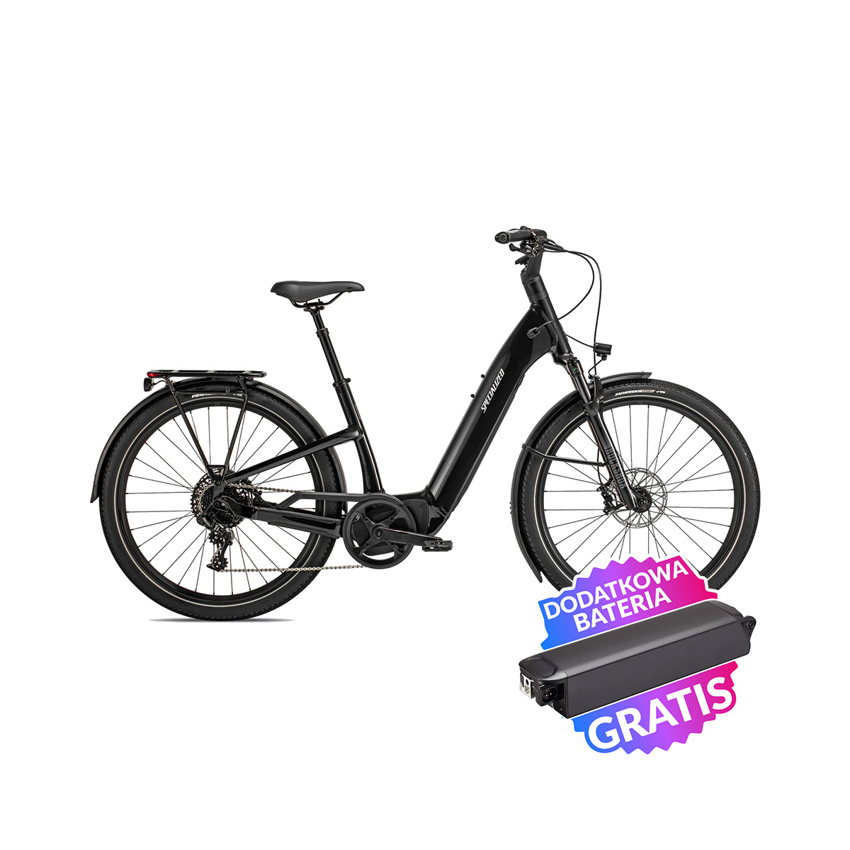 Rower elektryczny miejski SPECIALIZED Turbo Como 5.0 + dodatkowa bateria gratis