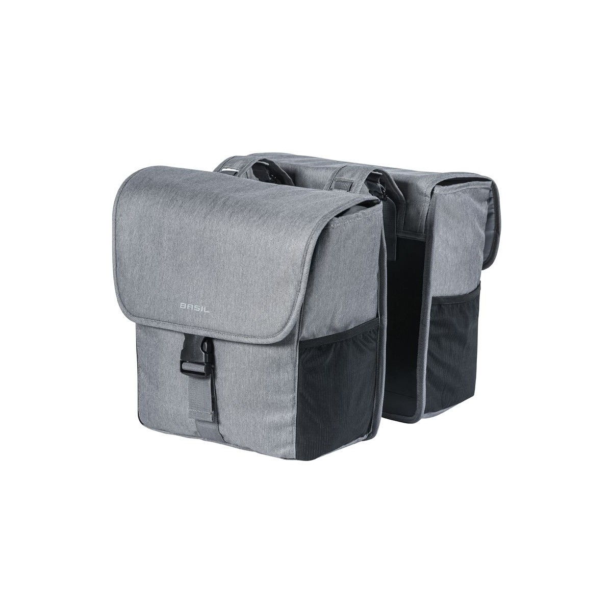 Sakwa miejska BASIL GO DOUBLE BAG 32L szara