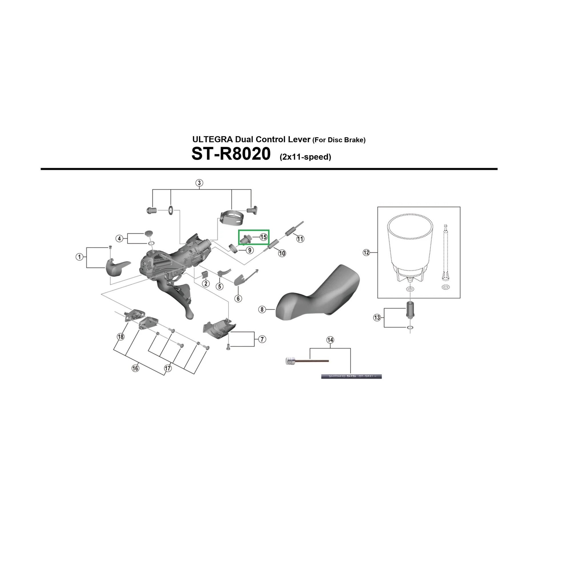 Śruba przyłączeniowa przewodu SHIMANO SM-BH90