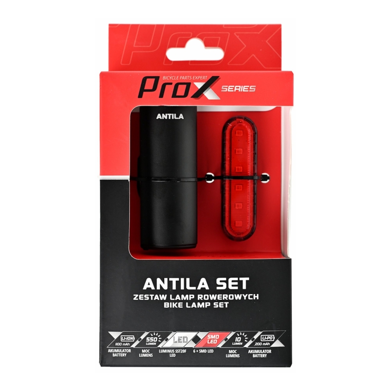 Oświetlenie rowerowe zestaw PROX Antila Set