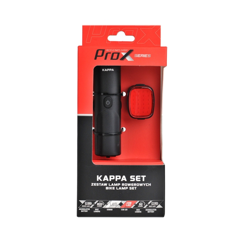 Oświetlenie rowerowe zestaw PROX Kappa Set