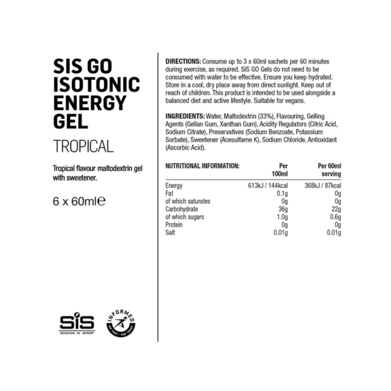 Żel Izotoniczny SIS Go 6x60 ml