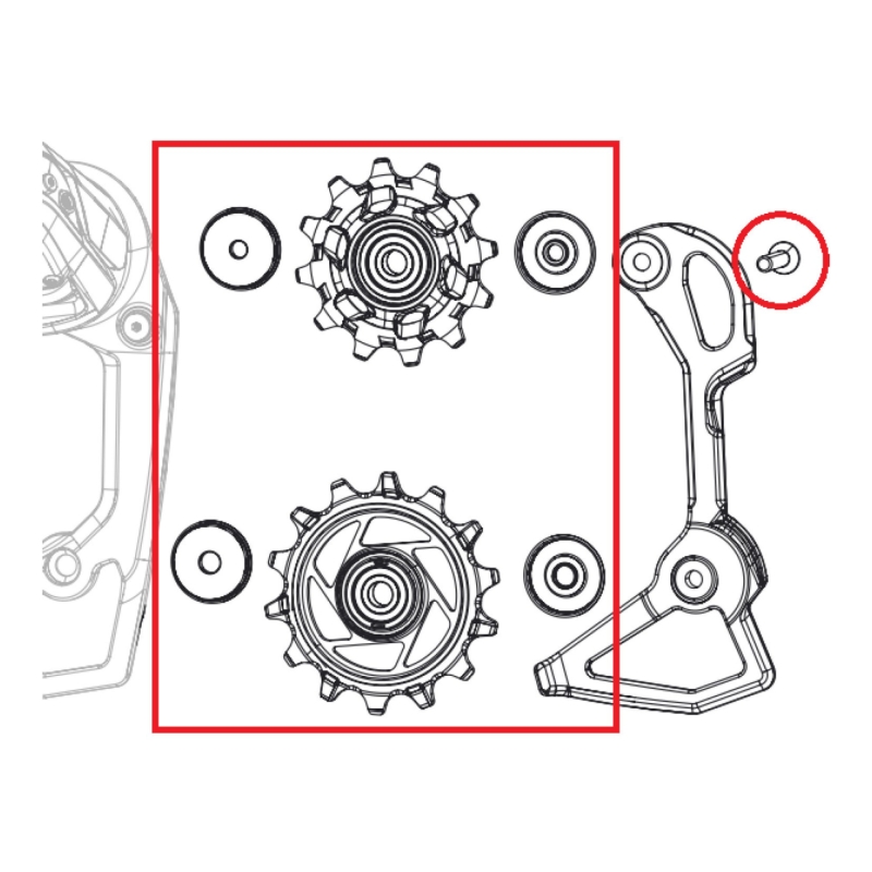 Kółka przerzutki SRAM Rival eTap AXS