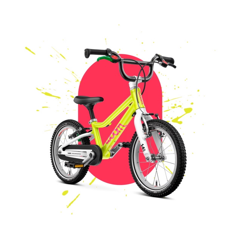 Rower dziecięcy WOOM GO 2 Neon Lime Limited Edition