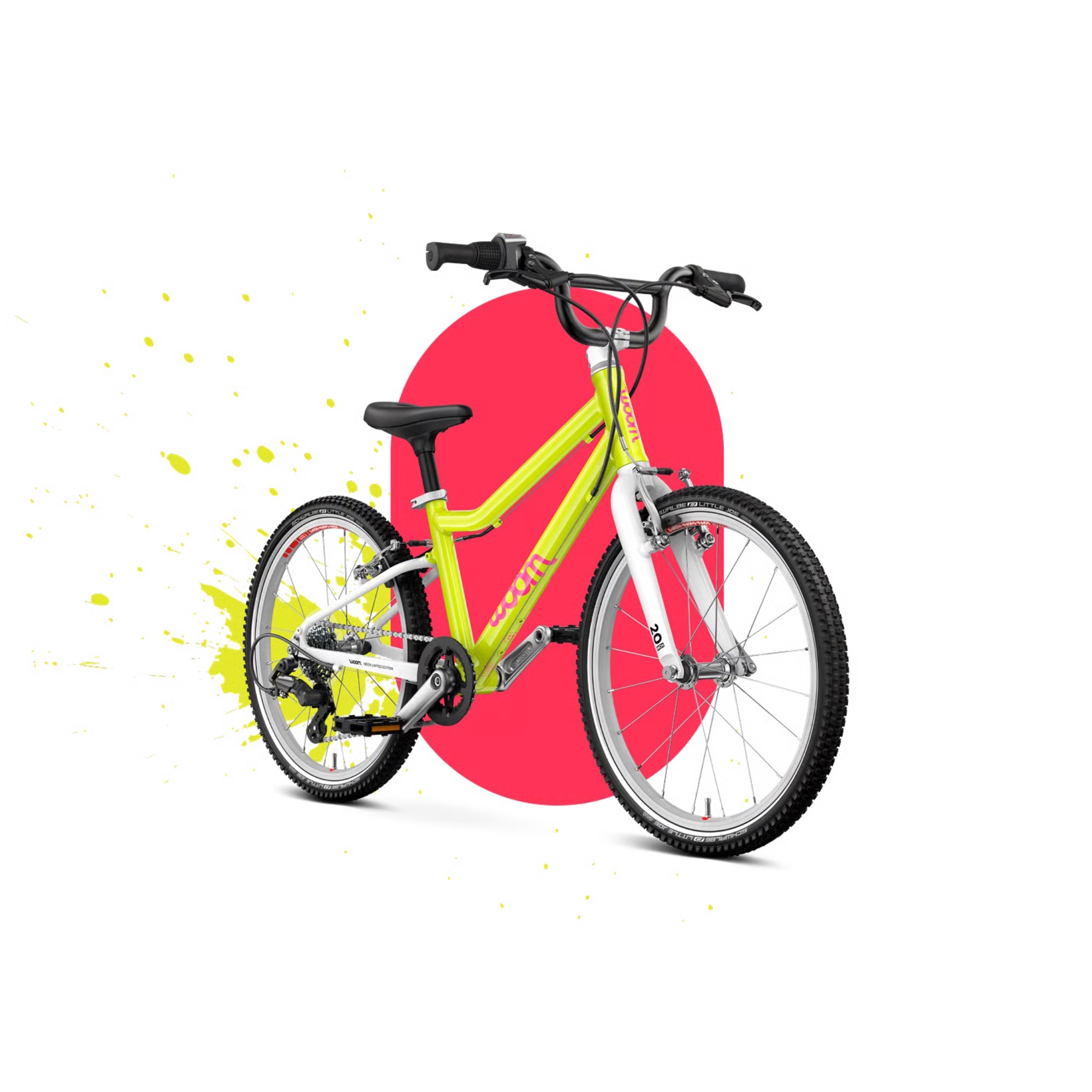 Rower dziecięcy WOOM GO 4 Neon Lime Limited Edition