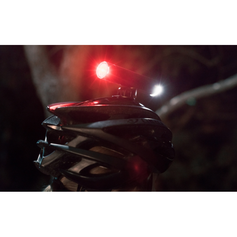 Lampka KNOG PWR Red Cap tył + uchwyt na kask