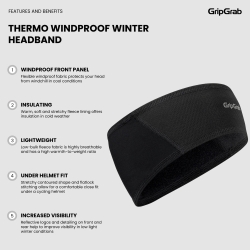 Opaska rowerowa GRIPGRAB Thermo Windproof Winter