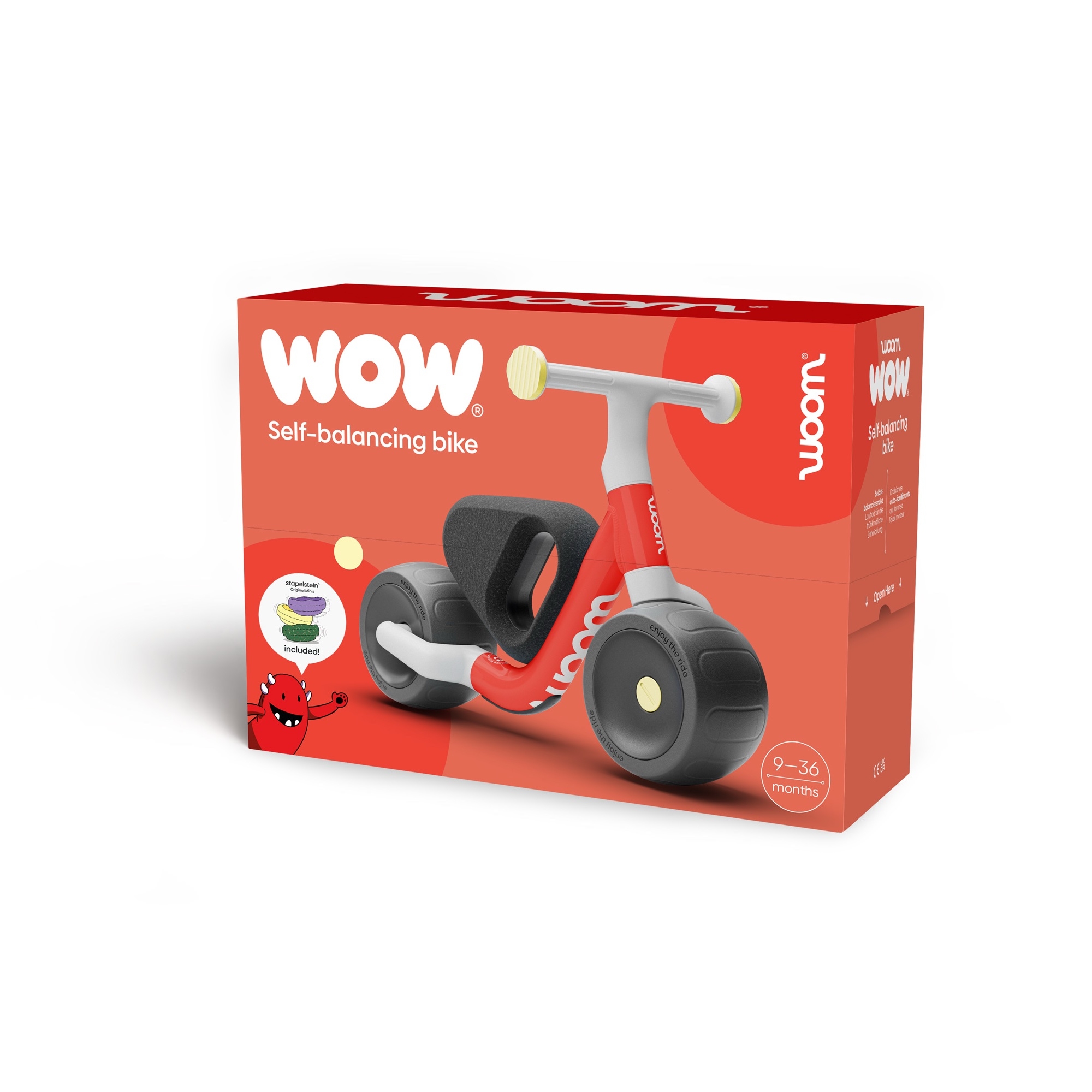 Rowerek biegowy WOOM WOW Red + Stapelstein Limited Edition