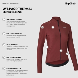 Koszulka rowerowa damska GRIPGRAB W's PACR Thermal Long Sleeve Jersey
