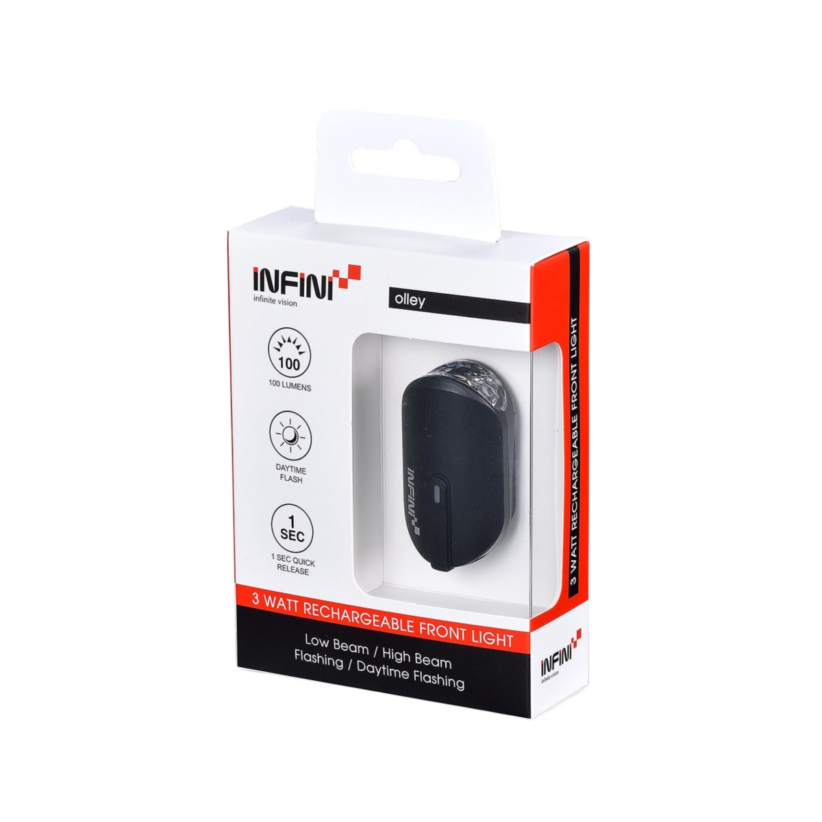 Lampka Rowerowa Przednia INFINI Olley USB Lampka Rowerowa Przednia INFINI Olley USB