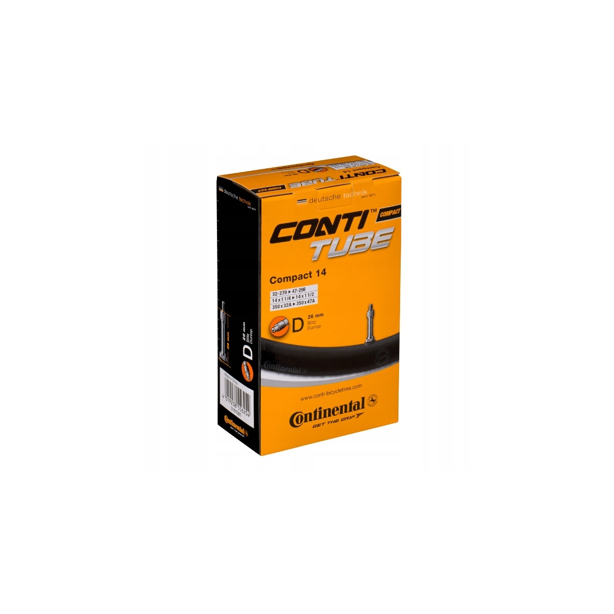 Dętka CONTINENTAL Compact 14 dunlop 26mm Dętka CONTINENTAL Compact 14 dunlop 26mm