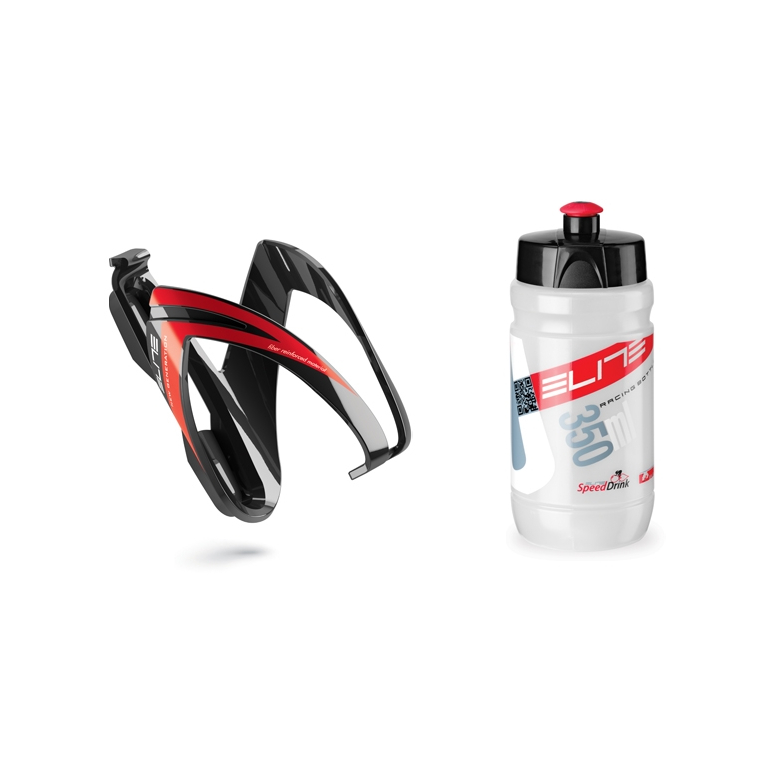 Koszyk z bidonem ELITE Kit Ceo - czerwony Koszyk z bidonem ELITE Kit Ceo - czerwony