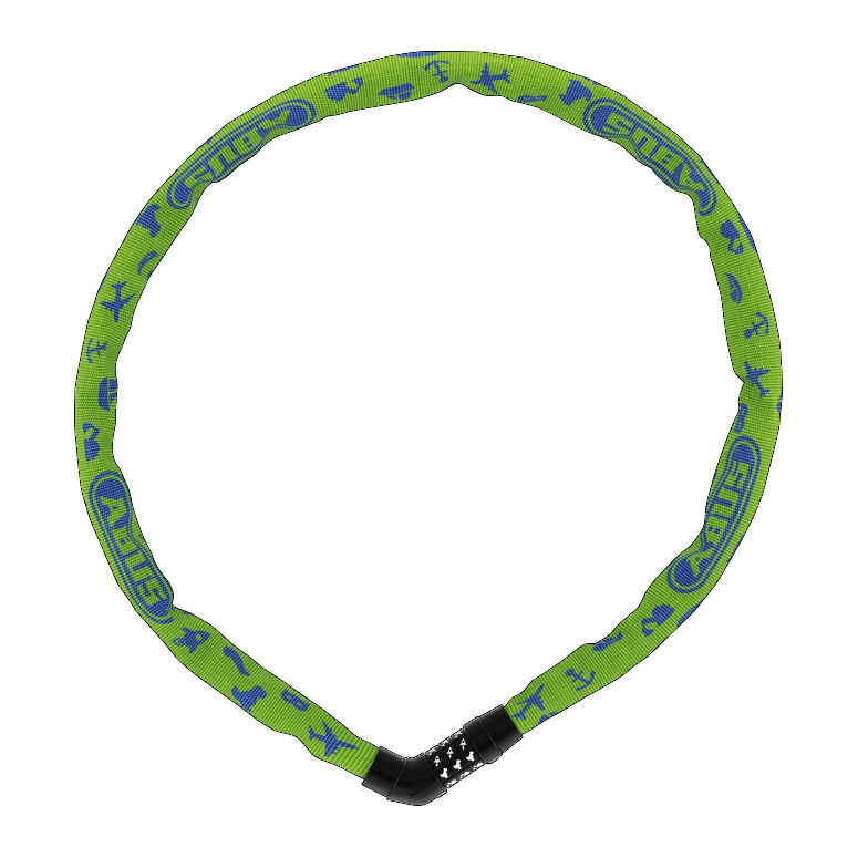Łańcuch ABUS Steel-O-Chain 4804C - lime symbols