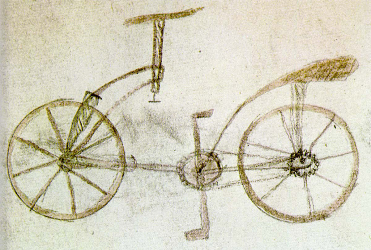 Historia pierwszych rowerów - szkic Leonardo da Vinciego
